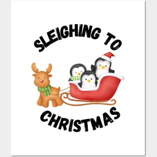 Sleighing to Christmas, Christmas humor Posters and Art